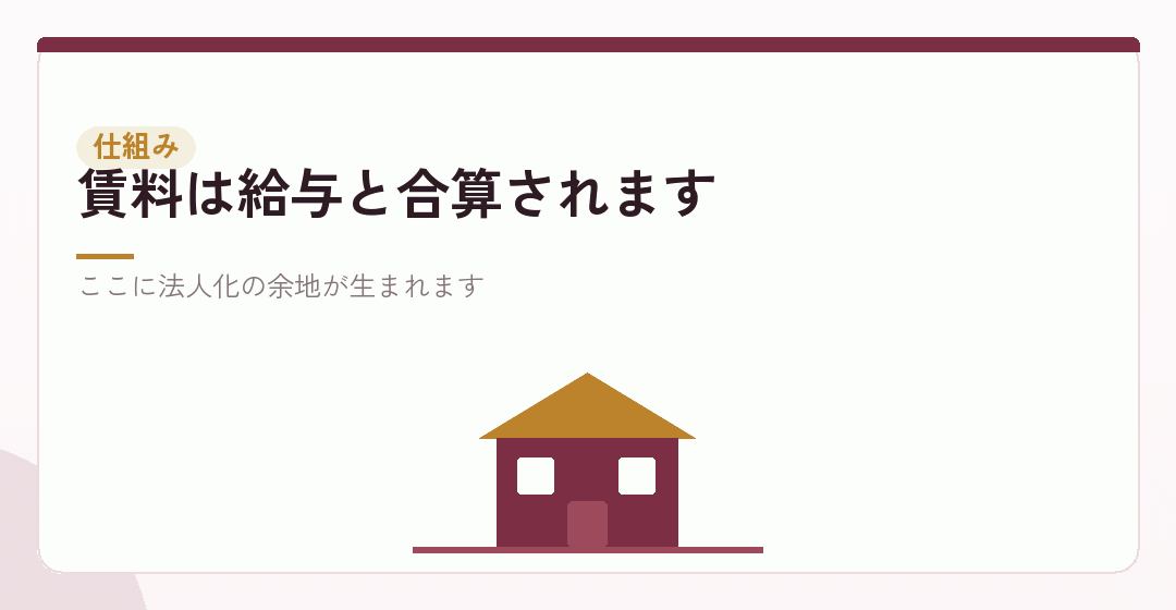 不動産で会社設立をすると節税になる仕組みを表したイラスト