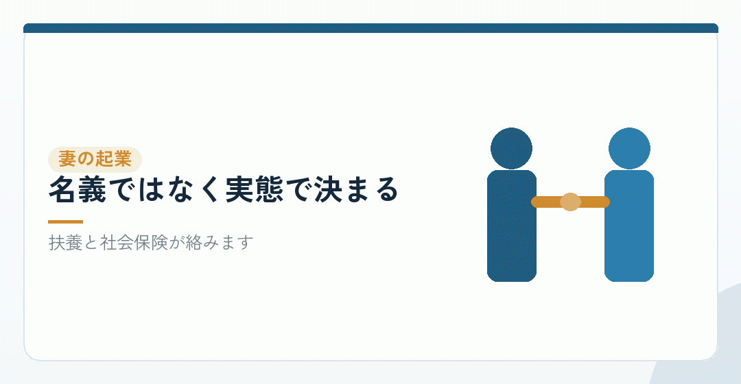 妻の起業・妻名義の会社設立は節税になるかを表したイラスト