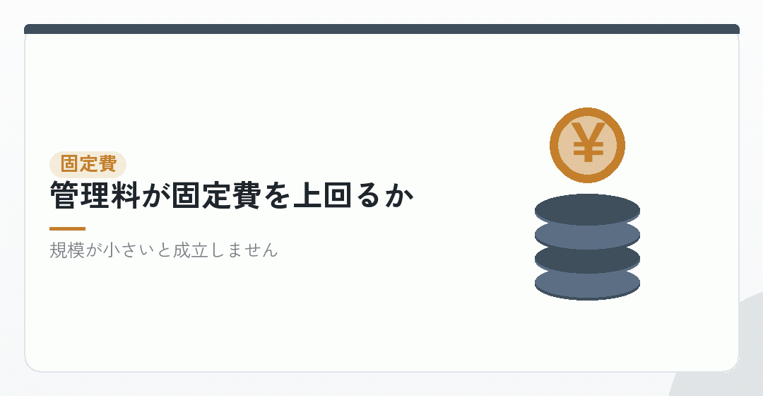 固定費との関係を表したイラスト