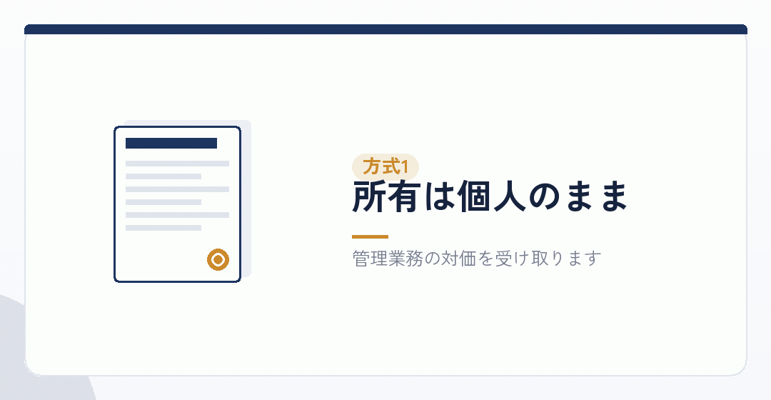 管理委託方式を表したイラスト
