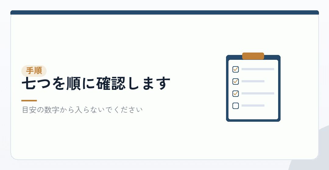判断の手順を表したイラスト