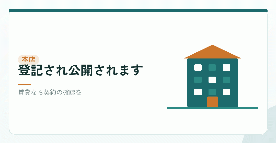 本店の所在地をどこにするかを表したイラスト