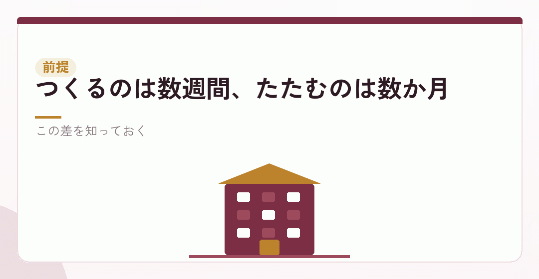なぜ出口の話を先にするのかを表したイラスト