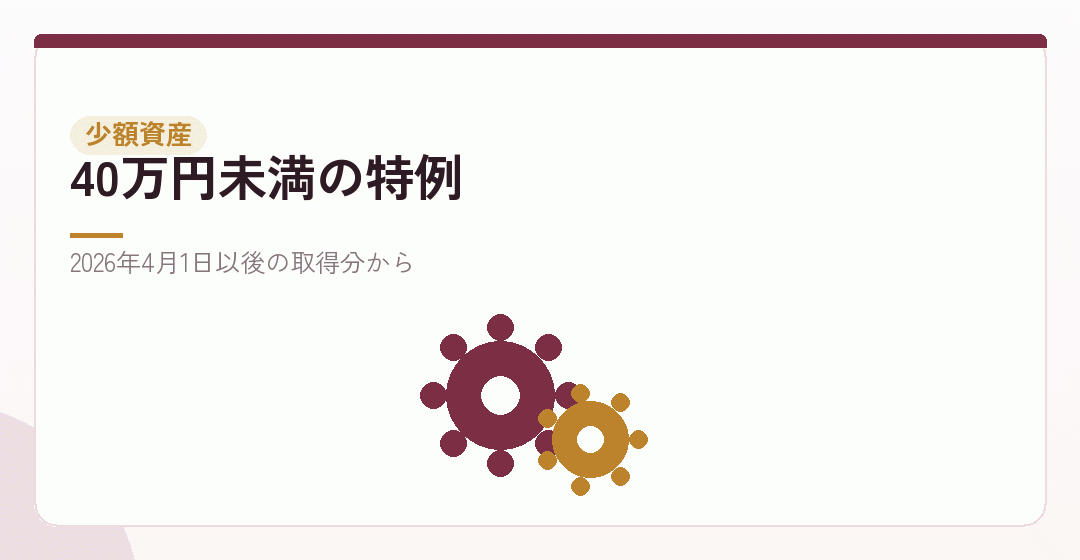 少額減価償却資産の特例を表したイラスト
