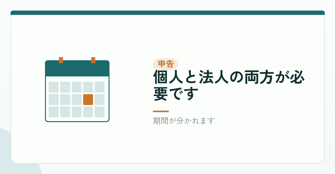 切り替えの年の申告を表したイラスト