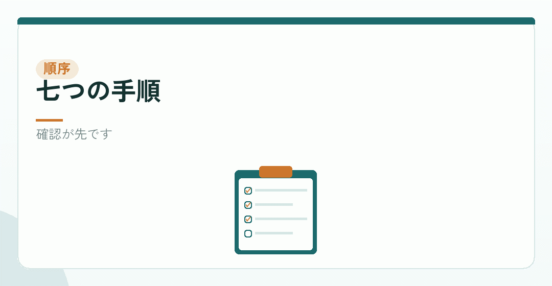 進める順序を表したイラスト