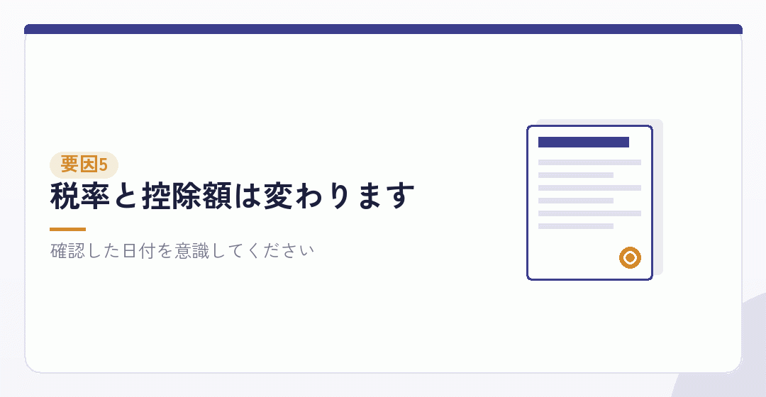 変動要因その五：制度改正を表したイラスト