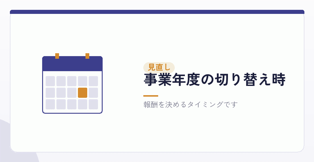 見直しの機会をどこに置くかを表したイラスト