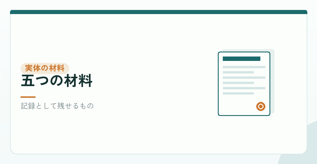 何をもって実体があるとされるかを表したイラスト