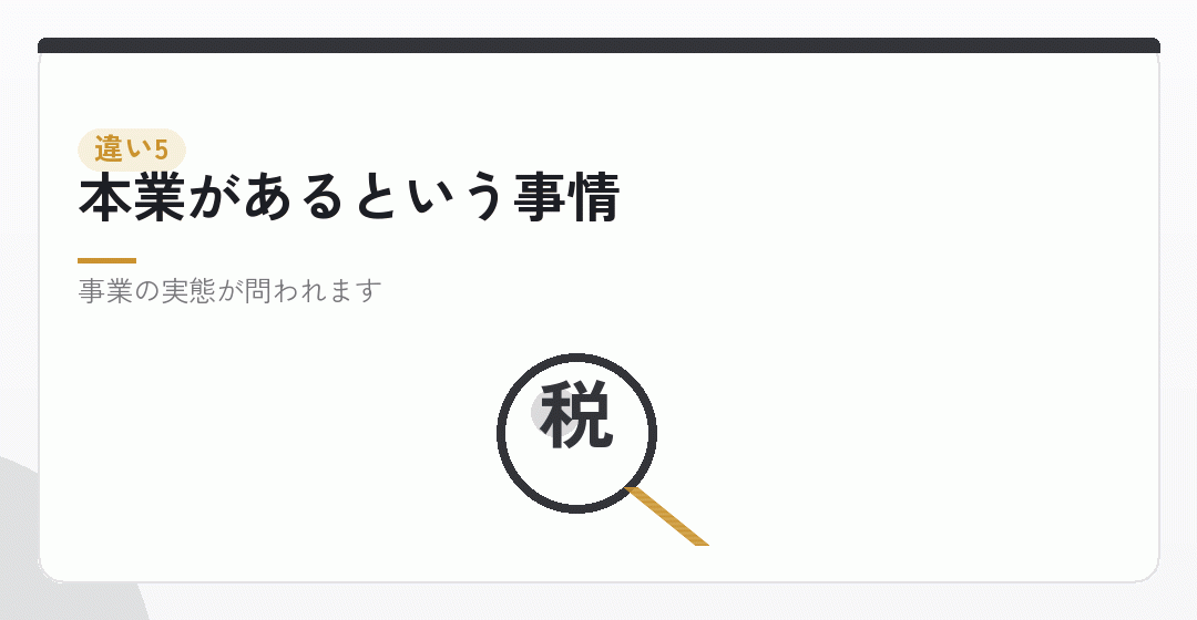 違いその五：法人の実体をどう示すかを表したイラスト
