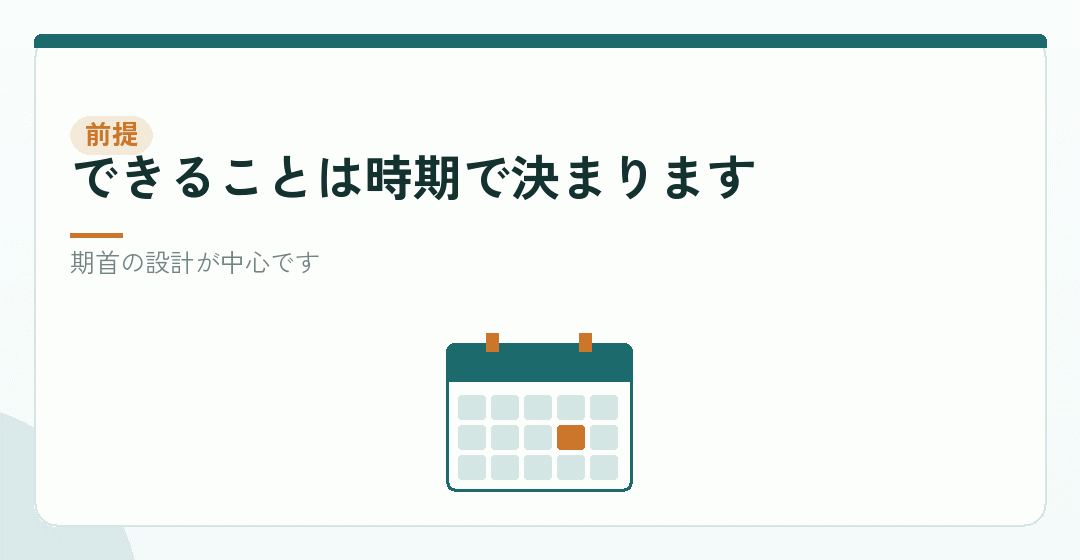 節税は決算前の作業ではないを表したイラスト