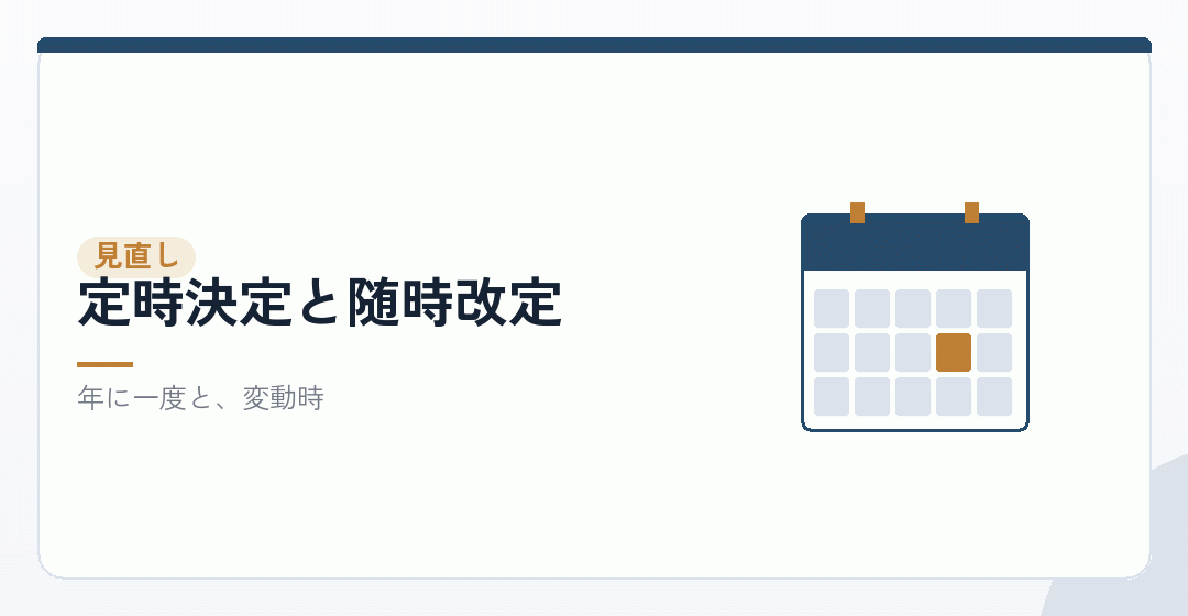 保険料が見直される時期を表したイラスト
