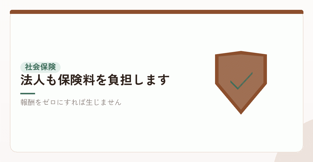 役員報酬を出す場合の負担を表したイラスト